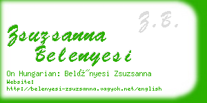 zsuzsanna belenyesi business card